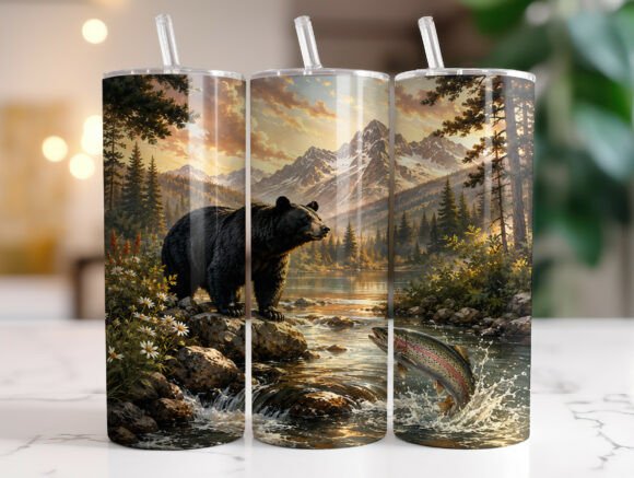 Black Bear 20 Oz Skinny Tumbler Wrap: A Designer's Take