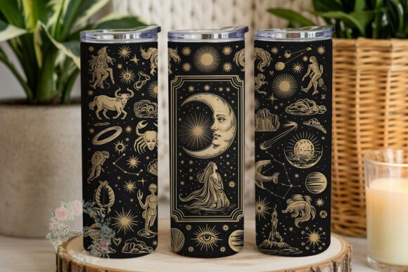 Celestial Gold Astrology 20oz Tumbler Design Review