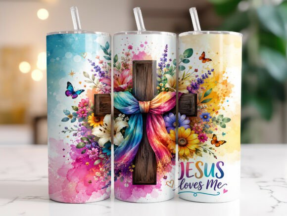 Christian Floral Cross 20oz Tumbler Wrap Review