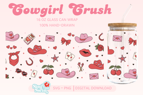 Cowgirl Crush Glass Can Tumbler Wrap: A Designer's Review