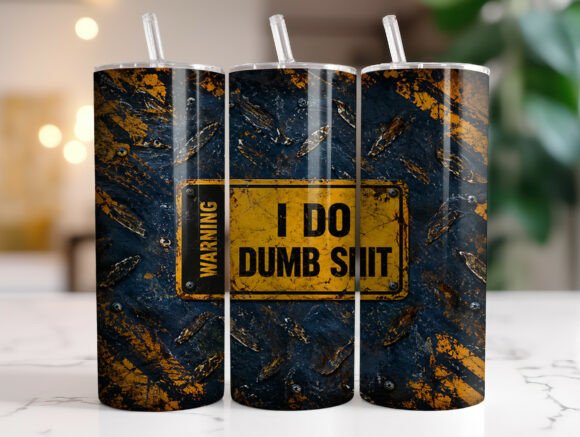 Funny Warning Rusty Metal Tumbler Wraps: A Designer's Review