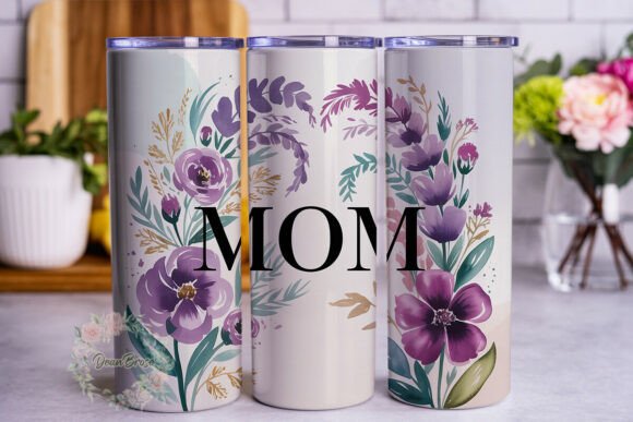 Lavender Floral MOM 20oz Tumbler Wrap Review