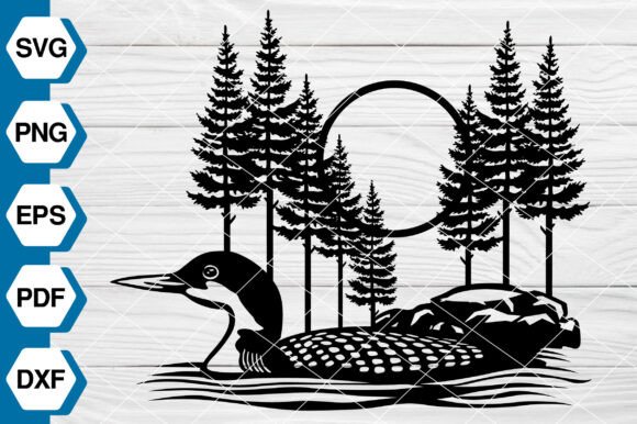 Loon Bird SVG Review: A Lake Scene for Embroidery