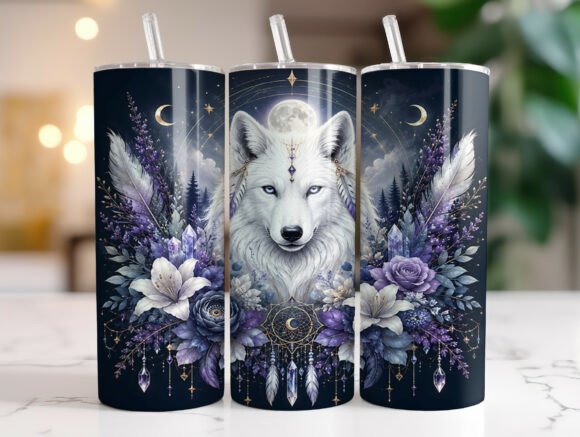 Mystical White Wolf 20 Oz Tumbler Wrap: A Designer's Review