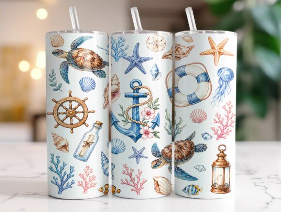 Nautical Summer Beach Tumbler Wrap: A Designer's Review