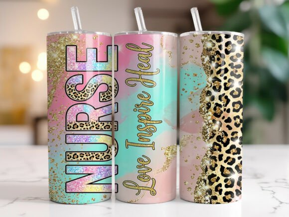 Nurse Inspire Heal Glitter Tumbler Wrap Review