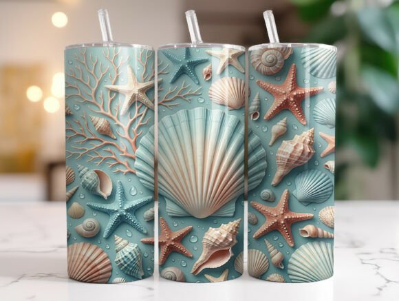 Ocean Seashell Starfish Coral Tumbler: A Designer's Review