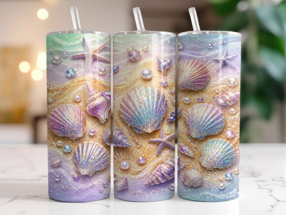 Pastel Seashell Starfish Tumbler Wrap: A Designer's Review