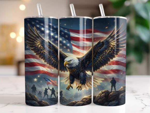Patriotic Eagle USA Flag Tumbler Wrap: A Designer's Review