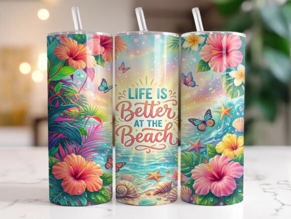 Review: 20oz Life is Better at the Beach Tumbler Design