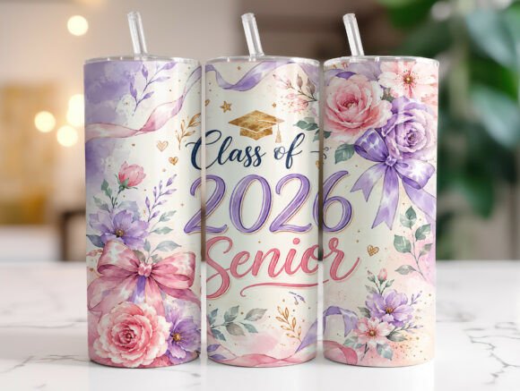 Review: Class of 2026 Floral Senior Tumbler Wrap Design