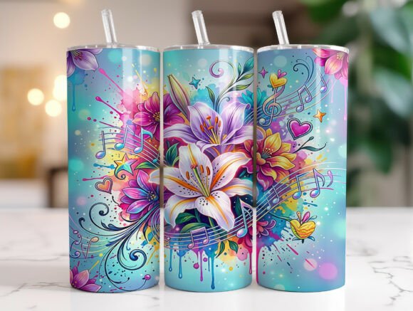 Review: Colorful Lily Music Notes Tumbler Wrap for Embroidery