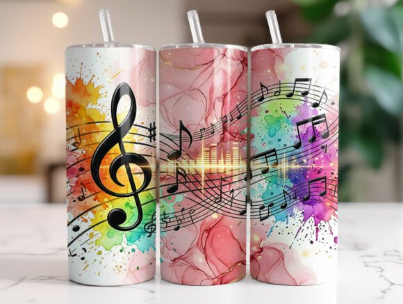 Review: Colorful Music Notes 20 Oz Tumbler Wrap for Crafters