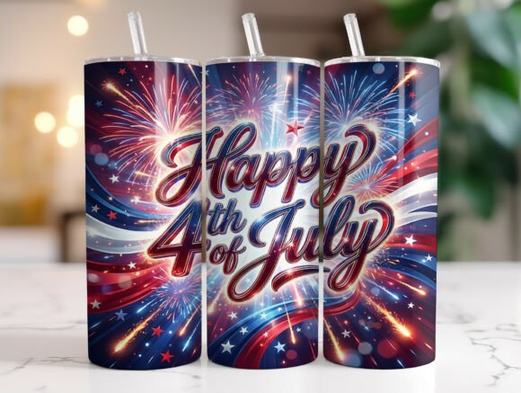 Review: Happy 4th of July Fireworks 20oz Tumbler Design
