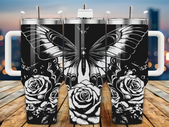 Review: Large Butterfly Rose 40oz Tumbler Design