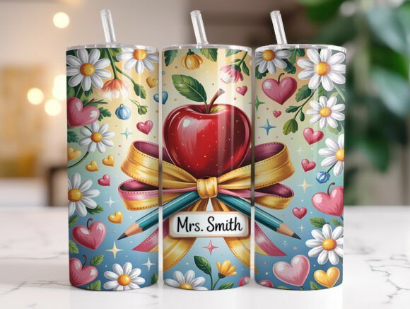 Review: Teacher Tumbler Wrap PNG for Embroidery Projects