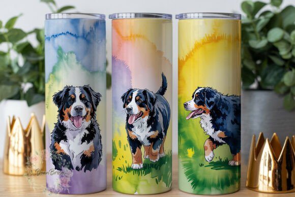 Review: Watercolor Bernese Dogs 20oz Tumbler Design