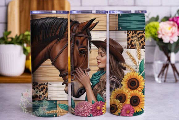 Rustic Cowgirl Horse 20oz Tumbler Wrap Review