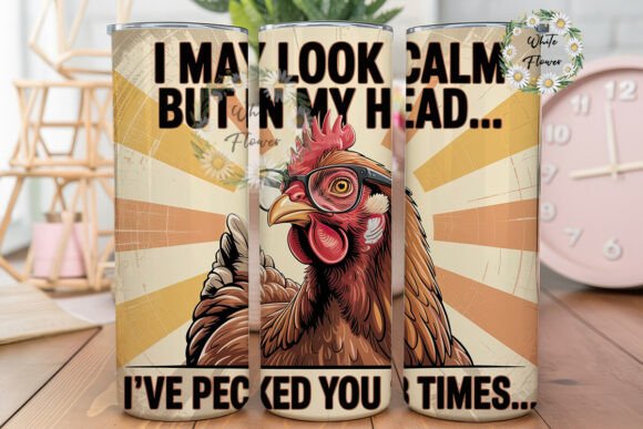 Sarcastic Chicken Glasses Tumbler Wrap Review