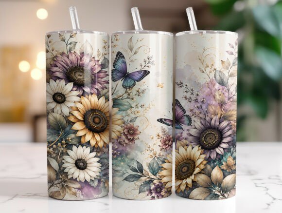 Sunflower Butterfly Floral Tumbler Wrap: A Designer's Review