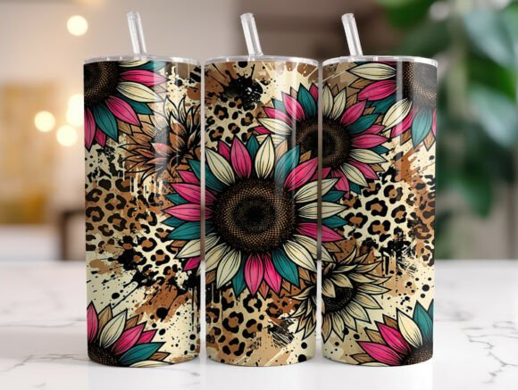 Sunflower Leopard Print Grunge Tumbler: A Designer's Review