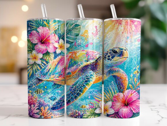 Tropical Turtle Summer 20oz Tumbler Wrap Review