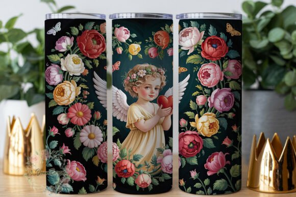 Vintage Cherub Floral 20oz Tumbler Wrap Review