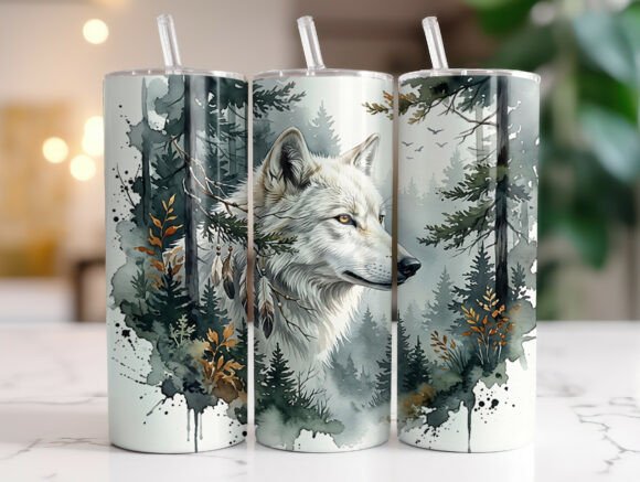 White Wolf Forest 20oz Tumbler Wrap: A Designer's Review